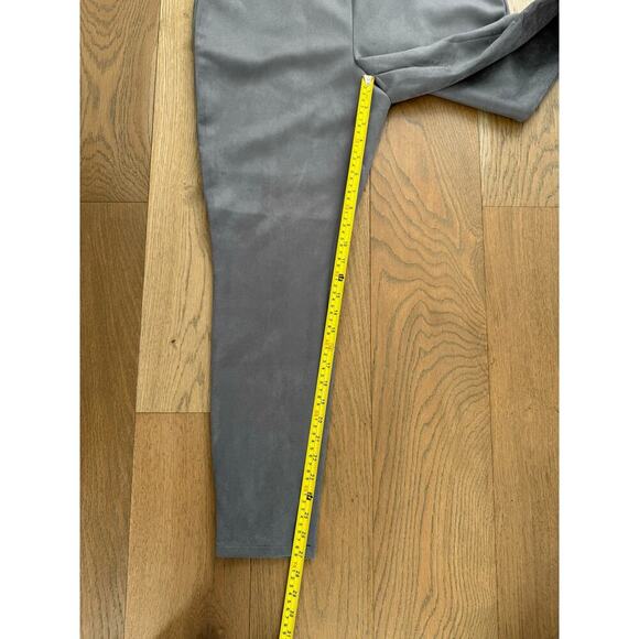 2 Pairs Chico's Vegan Suede Elastic Waist Leggings Gray and Tan 2R (US 12R) - Picture 3 of 11